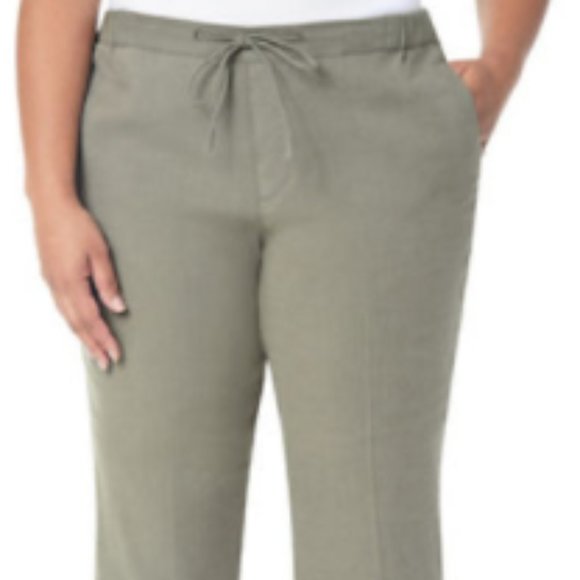 NYDJ - Women's Drawstring Linen Pants - Picture 1 of 3